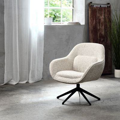 Nordic Home Mikkel draaibare fauteuil - wit