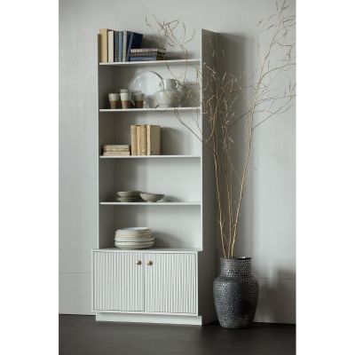 Woood Madu boekenkast - 80 cm - wolkengrijs