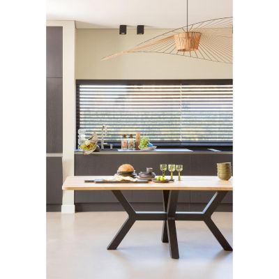 Woood Combi-tablo - xl tafelblad eiken - 240x100 cm - zeeland poot - naturel