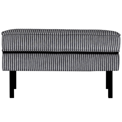 Woood Rodeo hocker op poten streep - zwart/grijs