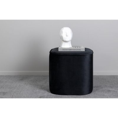 Svea Arlo poef - velvet - zwart