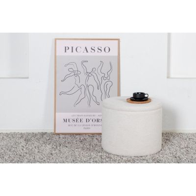 Svea Blaze poef - teddy - wit