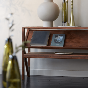 Light & Living Yuki bijzettafel 119x41x80 cm hout/glas