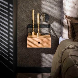 Fraaai Lexi zwevend nachtkastje set van 2 - acacia naturel