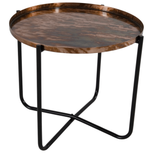 Oud koper bijzettafel ø40,5x35cm van het woonmerk Les