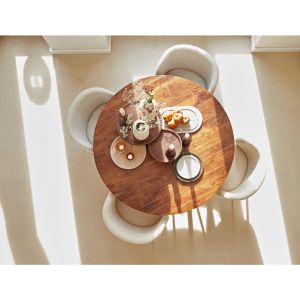 Light & Living Quenza ronde eettafel Ø140 cm acacia hout - donkerbruin