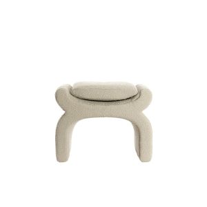 Light & Living Nafya poef 60x46x46 cm bouclé - taupe