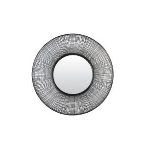 Light & Living Samat spiegel Ø78x12 cm - zwart