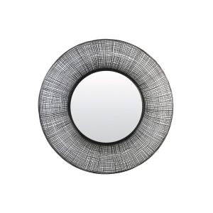 Light & Living Samat spiegel Ø89x12 cm - zwart