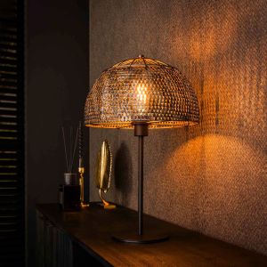 Fraaai Monty tafellamp - Ø35 cm - zwart/bruin