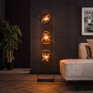 Fraaai Luna vloerlamp 3L - zwart