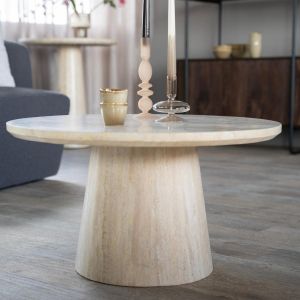 Eleonora Ronde salontafel Aime - Ø70x38 cm - travertin