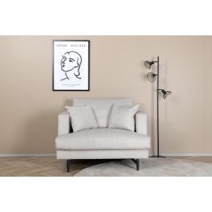 Svea Ruma fauteuil - ribstof - beige