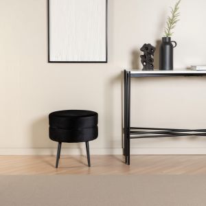 Svea Zane hocker - velvet - zwart