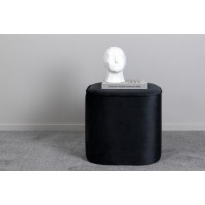 Svea Arlo poef - velvet - zwart