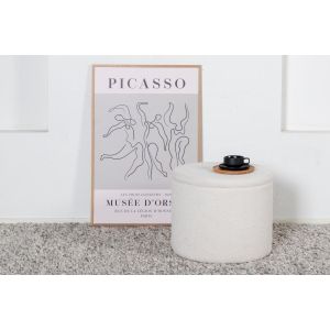 Svea Blaze poef - teddy - wit