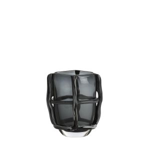 Light & Living Ashoro vaas 19x14x22 cm - glas grijs