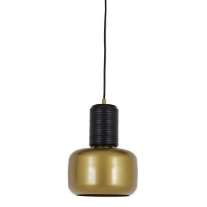 Light & Living Chania hanglamp Ø20x33 cm - mat zwart-antiek brons