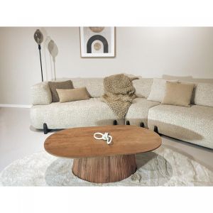 Livingfurn Salvator ovale salontafel - 120 cm - hout
