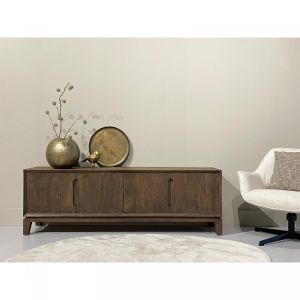 Livingfurn Cortez tv meubel 170cm - donkerbruin